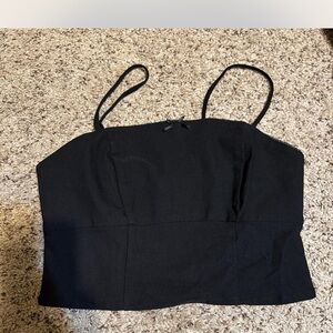 Cropped Black Camisole